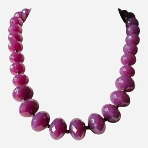 Vintage Nina Ricci for Avon Purple Faceted  Large Beads Necklace